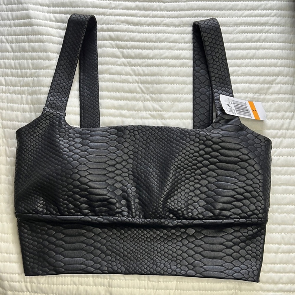 Black Patterned Bralette NEW